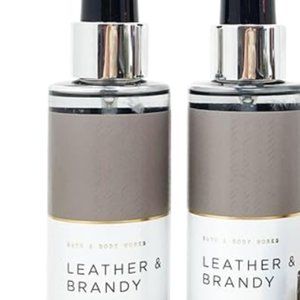 TWO NEW Bath & Body Works LEATHER & BRANDY Cologne Mist 5 fl.oz. (2 Count)